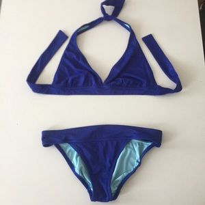 J. Crew bright blue bikini